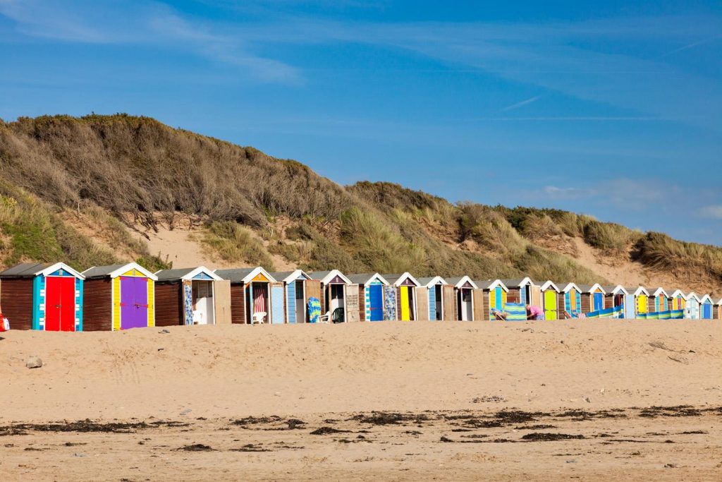 beaches uk, beach huts, explore the uk